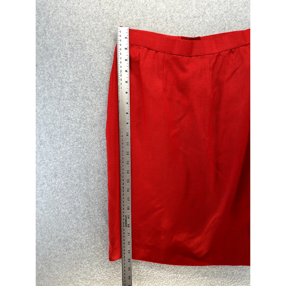 Vintage Ann Stuard Womens Suit 2-Piece Skirt Blouse Set Red Size 6 at La Costa - Picture 15 of 15